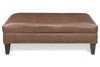 Image of Clark 48 Inch Long Leather Coffee Table Bench