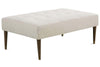 Image of Cleo 52 Inch Large Biscuit Tufted Fabric Upholstered Ottoman