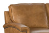 Image of Clifford 88 Inch Transitional Three Cushion Pillow Back Leather Sofa