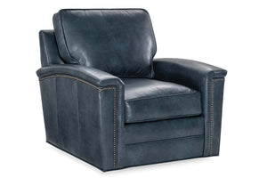 Clifford Transitional Leather SWIVEL Club Chair