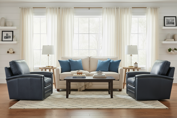 Clifford Transitional Leather 8-Way Hand Tied Furniture Collection