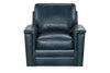 Image of Clifford Transitional Leather SWIVEL Club Chair