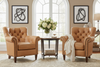Image of Clyde Tufted Leather Accent Club Chair