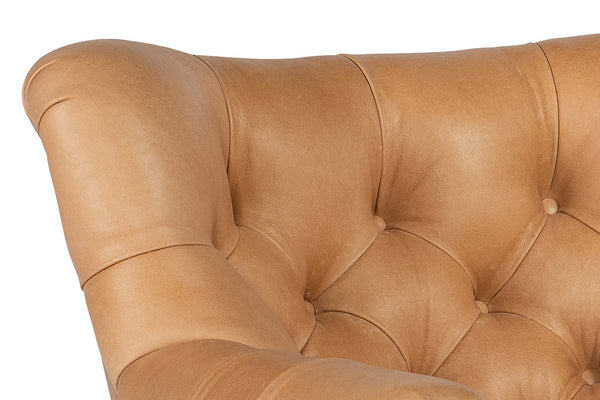 Clyde Tufted Leather Accent Club Chair