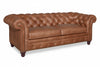 Image of Colburn 94 Inch Chesterfield Two Cushion Tufted Leather Sofa
