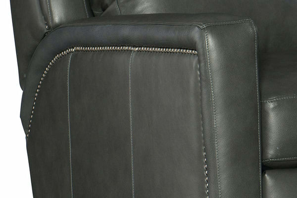 Coleman Power Leather SWIVEL / GLIDER Bustle Pillow Back Recliner