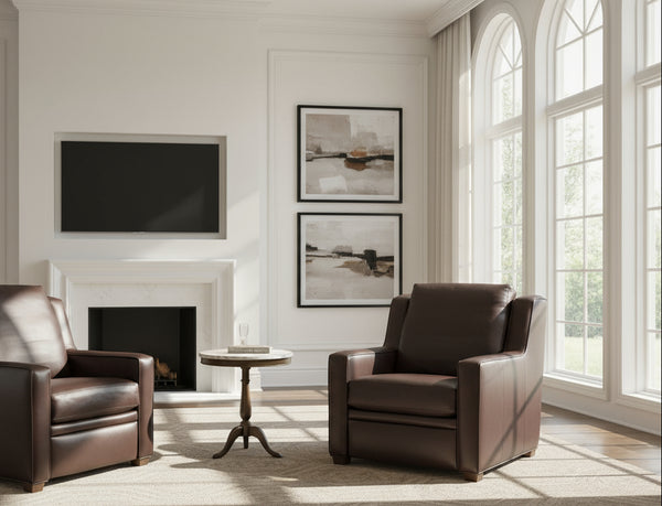 Collins Leather Power "WALL HUGGER" Pillow Back Living Room Reclining Chair