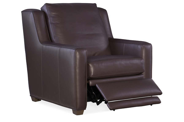 Collins Leather Power "WALL HUGGER" Pillow Back Living Room Reclining Chair