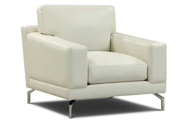 Colson Modern Pillow Back Leather Club Chair