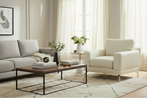 Colson Modern Pillow Back Leather Club Chair