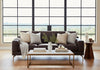 Image of Colson 83 Inch Modern Leather Pillow Back Sofa