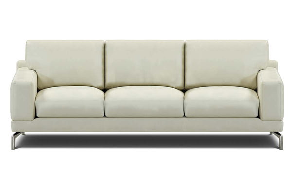 Colson 83 Inch Modern Leather Pillow Back Sofa