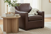 Image of Conrad Chocolate "Quick Ship" Leather Living Room Furniture Collection