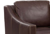 Image of Conrad Chocolate "Quick Ship" Modern Top Grain Leather Pillow Back Chair