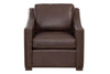 Image of Conrad Chocolate "Quick Ship" Modern Top Grain Leather Pillow Back Chair