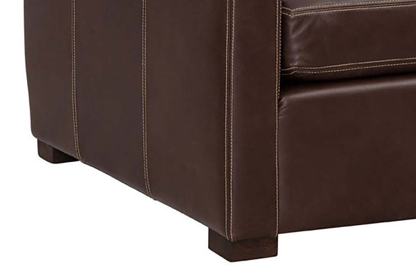 Conrad Chocolate "Quick Ship" Modern Top Grain Leather Pillow Back Chair
