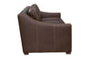 Image of Conrad Chocolate 96 Inch "Quick Ship" Modern Top Grain Leather Pillow Back Sofa