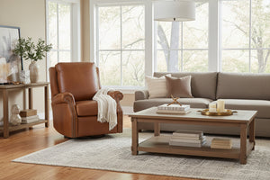 Cutler Leather SWIVEL/GLIDER Pillow Back Reclining Chair