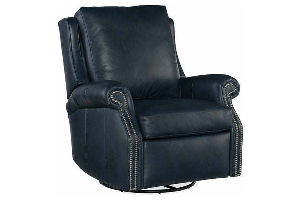 Cutler Leather SWIVEL/GLIDER Pillow Back Reclining Chair
