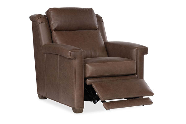 Dale Leather Power "WALL HUGGER" Pillow Back Living Room Reclining Chair