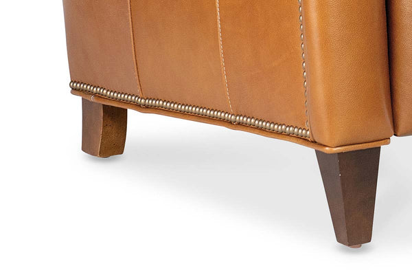 Dante Leather Bustle Pillow Back Recliner Chair