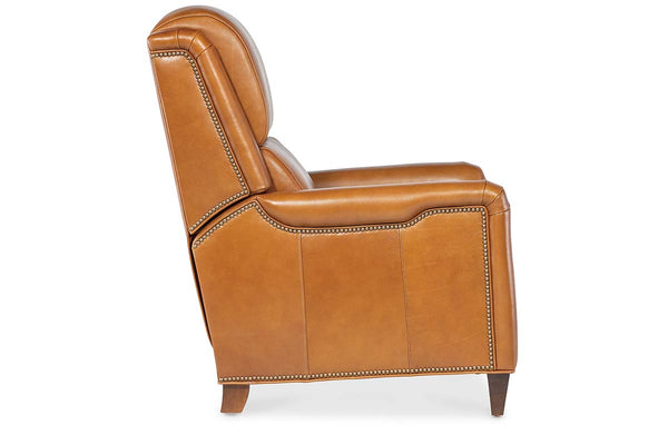 Dante Leather Bustle Pillow Back Recliner Chair
