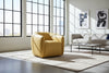 Image of Darrin Contemporary Leather Swivel Accent Chair