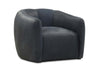 Image of Darrin Contemporary Leather Swivel Accent Chair