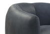 Image of Darrin Contemporary Leather Swivel Accent Chair