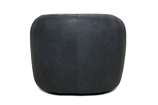 Darrin Contemporary Leather Swivel Accent Chair