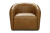 Image of Darrin Contemporary Leather Swivel Accent Chair
