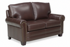 Image of Davis Traditional Leather Loveseat