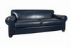 Image of Desmond 88 Inch Rolled Lawson Arm Tight Back Leather Sofa