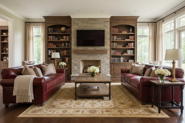 Desmond XL 95 Inch Rolled Lawson Arm Tight Back Leather Sofa