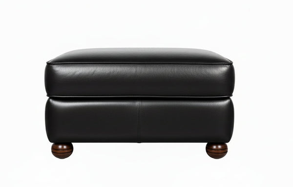 Desmond Leather Footstool Ottoman