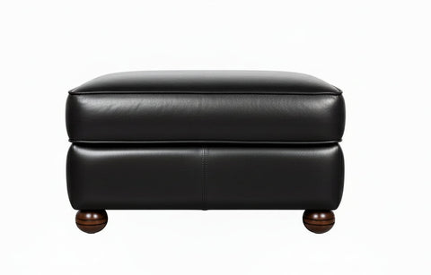 Desmond Leather Footstool Ottoman