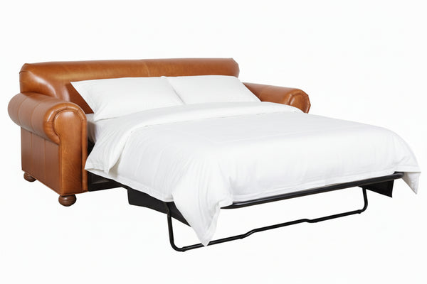 Desmond 88 Inch Leather Queen Sleeper Sofa