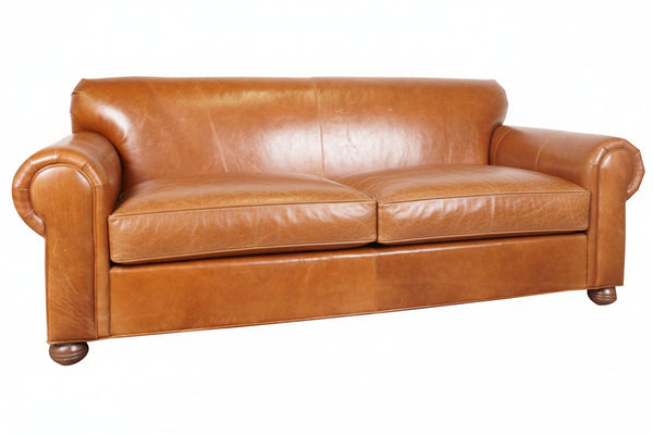 Desmond 88 Inch Leather Queen Sleeper Sofa