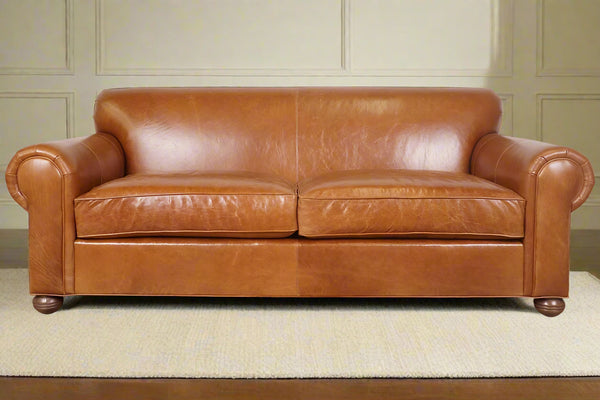 Desmond 88 Inch Leather Queen Sleeper Sofa