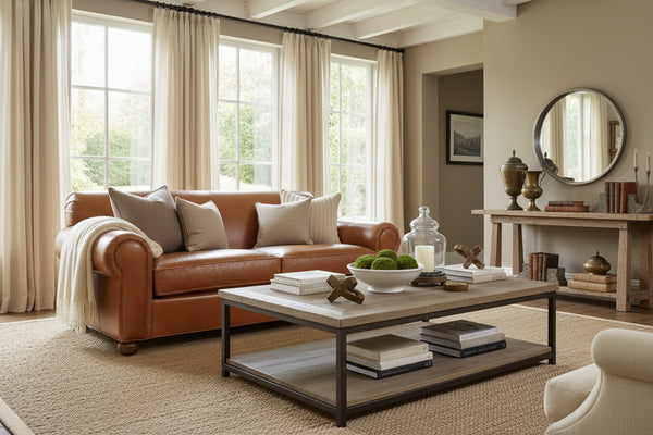 Desmond 88 Inch Leather Queen Sleeper Sofa
