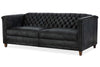 Image of Devonshire 86 Inch Tufted Two Cushion Leather Sofa