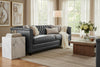 Image of Devonshire 86 Inch Tufted Two Cushion Leather Sofa
