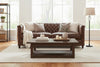 Image of Devonshire 86 Inch Tufted Two Cushion Leather Sofa