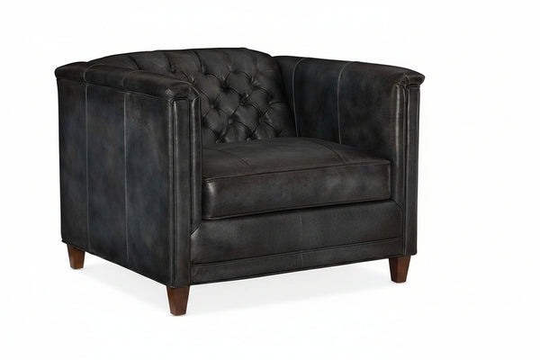 Devonshire Tufted Leather Club Chair