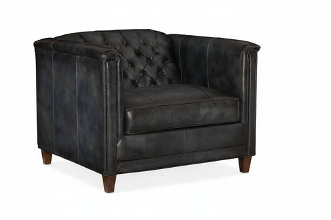 Devonshire Tufted Leather Club Chair