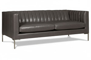 Dolan 76.5 Inch Modern Channel Back Apartment Sofa