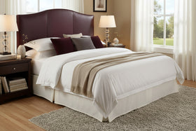 Donovan Arched Leather Camelback Headboard