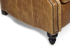 Image of Douglas "BIG MAN" Leather Bustle Wing Back Recliner With Nailhead Trim