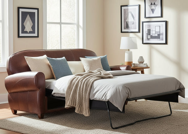 Edison Antique Art Deco Leather Couch Collection