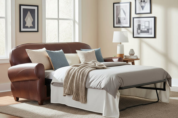 Edison Antique Art Deco Leather Couch Collection